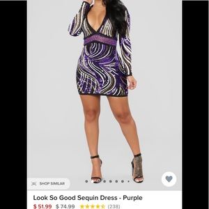 Beautiful purple/black/white/gold evening dress